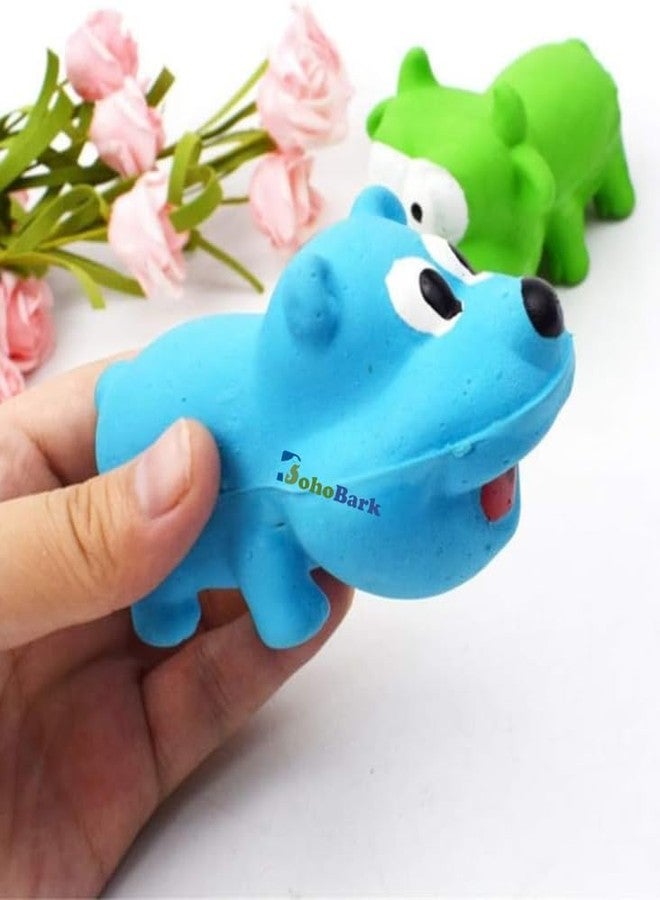 BohoBark 2in1 Combo of Latex Rubber Squeaky Dog Toys - (Ball + Cow) for Small Dogs and Puppies | Non-Toxic, Soft Rubber, Interactive, Chewing, Teething, Fetch - Image 4